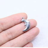 5pcs Stainless Steel High Moon Charms Pendant DIY Jewelry Unfading