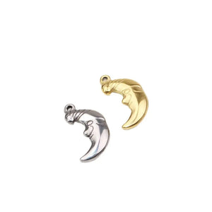 5pcs Stainless Steel High Moon Charms Pendant DIY Jewelry Unfading