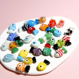 5pcs Fish Shape Lampwork Beads DIY Jewelry Making Animal Loose Bead