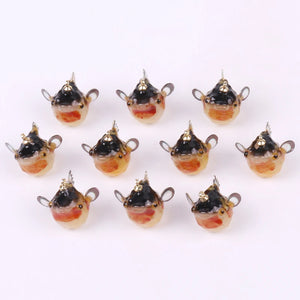 5pcs Puffer Fish Pendant Charms for Jewelry Making DIY