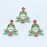 5pcs 21*25mm Christmas Tree Rhinestone Box Decoration