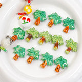 5pcs 21mm Coconut Tree Ceramic Beads for Jewelry Making
