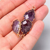 5pcs Natural Stone Pendant Charm For Necklace Earring Jewelry Making