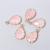 5pcs Natural Stone Pendant Charm For Necklace Earring Jewelry Making