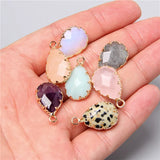 5pcs Natural Stone Pendant Charm For Necklace Earring Jewelry Making