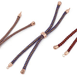 5pcs Adjustable Nylon Cord Brass Slider Bracelet Jewelry Making