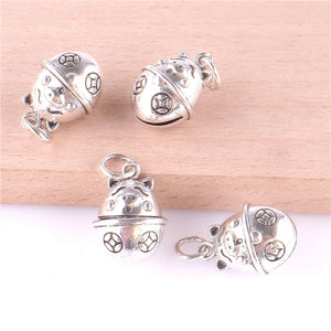 5pcs 23440 Vintage Chinese Pig Bell Charms Pendant Craft Accessories