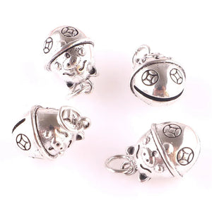5pcs 23440 Vintage Chinese Pig Bell Charms Pendant Craft Accessories