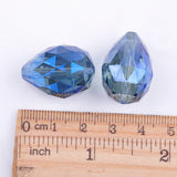 5pcs 24x17mm Teardrop Faceted Cut Crystal Glass Charms Beads Lot