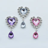 5pcs 25X45MM Metal Peach Heart Brooch Pendant Red Wine Box Wedding DIY Jewelry