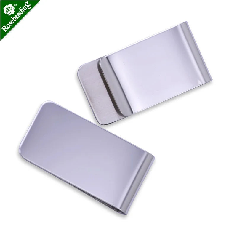 Stainless Steel Money Clip Credit Card Holder Jewelry Finding