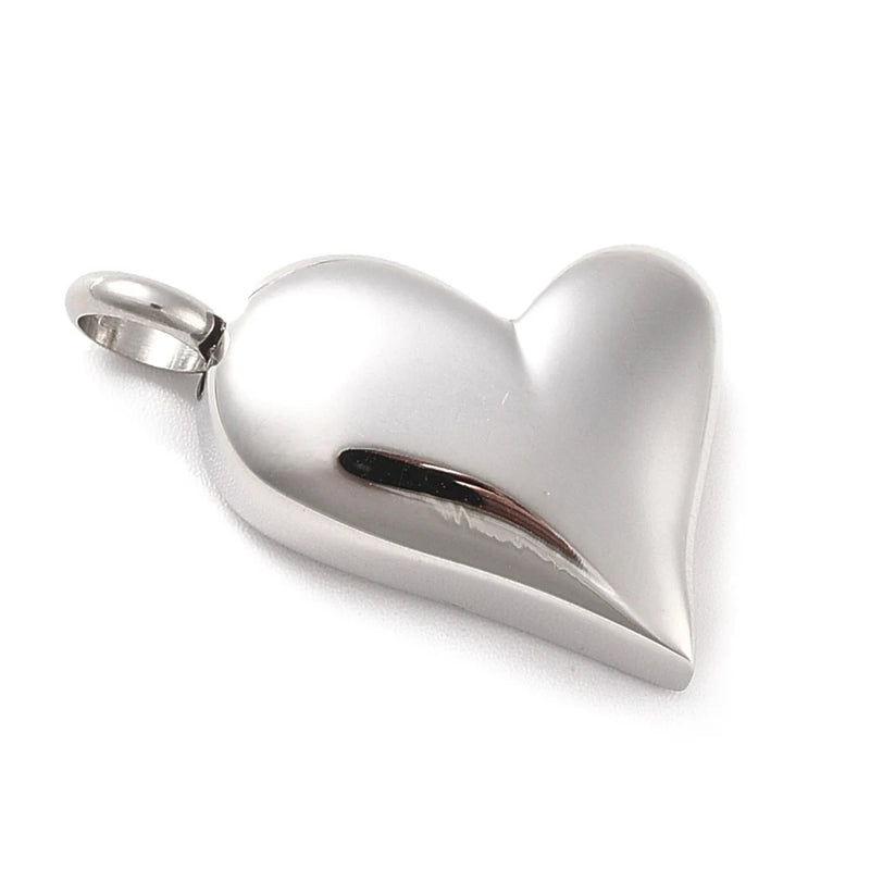 5pcs 304 Stainless Steel Heart Pendants for Women Bracelet Necklace