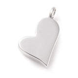 5pcs 304 Stainless Steel Heart Pendants for Women Bracelet Necklace