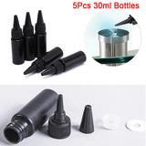 5pcs 30ml Resin Glue Dropper Bottles Refillable Storage Containers