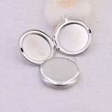5pcs Stainless Steel Antique Can Open Photo Frame Pendant Necklace Charms