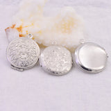 5pcs Stainless Steel Antique Can Open Photo Frame Pendant Necklace Charms