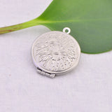 5pcs Stainless Steel Antique Can Open Photo Frame Pendant Necklace Charms