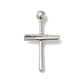 5pcs Surgical Stainless Steel Cross Pendants for DIY Jewelry Making