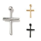 5pcs Surgical Stainless Steel Cross Pendants for DIY Jewelry Making