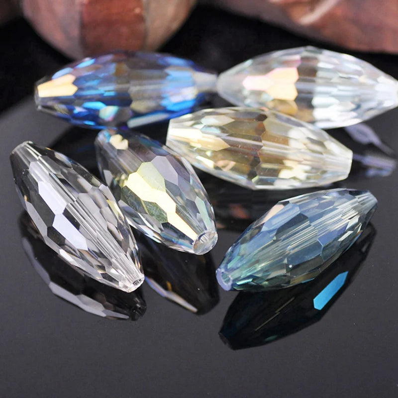 5pcs Faceted Crystal Glass Beads for Jewelry Making DIY