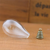 5pcs Glass Drop Vase With Cap Glass Bottle Pendant DIY Jewelry Making
