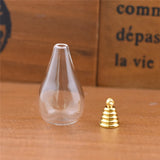 5pcs Glass Drop Vase With Cap Glass Bottle Pendant DIY Jewelry Making