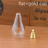 5pcs Glass Drop Vase With Cap Glass Bottle Pendant DIY Jewelry Making