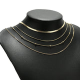 5pcs Stainless Steel Snake Chains 40+5cm Bulk Necklaces DIY Jewelry