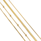 5pcs 40+5cm Stainless Steel Snake Chains Bulk Necklaces DIY Jewelry Chains
