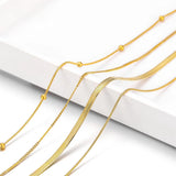 5pcs 40+5cm Stainless Steel Snake Chains Bulk Necklaces DIY Jewelry Chains