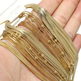 5pcs Stainless Steel Snake Chains 40+5cm Bulk Necklaces DIY Jewelry