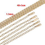 5pcs 40+5cm Stainless Steel Beaded Chains Chokers Necklaces