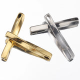 5pcs 40mm Stainless Steel Twist Stick Pendants for Necklace DIY
