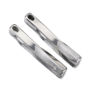 5pcs 40mm Stainless Steel Twist Stick Pendants for Necklace DIY