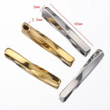5pcs 40mm Stainless Steel Twist Stick Pendants for Necklace DIY