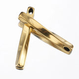 5pcs 40mm Stainless Steel Twist Stick Pendants for Necklace DIY