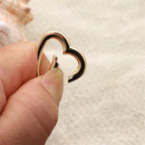 5pcs Heart Swivel Lobster Clasp Keychains Metal Key Holder For Handbag Purse