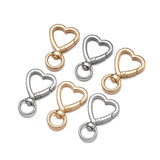 5pcs Heart Swivel Lobster Clasp Keychains Metal Key Holder For Handbag Purse
