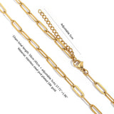5pcs 45+5cm Stainless Steel Link Chains Oval Necklaces DIY Crafts