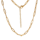 5pcs 45+5cm Stainless Steel Link Chains Oval Necklaces DIY Crafts