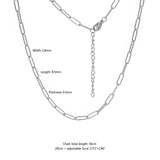 5pcs 45+5cm Stainless Steel Link Chains Oval Necklaces DIY Crafts