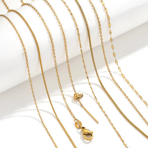 5pcs Stainless Steel Link Chains Necklaces DIY Jewelry