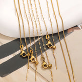 5pcs Stainless Steel Link Chains Necklaces DIY Jewelry