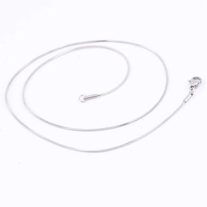 5x Long Stainless Steel Snake Necklace Chains for DIY Jewelry Making