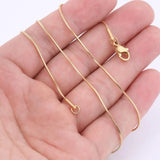 5x Long Stainless Steel Snake Necklace Chains for DIY Jewelry Making