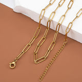 5pcs 4mm Stainless Steel Adjustable Cable Chain Necklace with Pendant