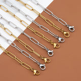 5pcs 4mm Stainless Steel Adjustable Cable Chain Necklace with Pendant