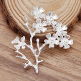 5pcs 52x44mm Hollow Flower Vine Leaf Branch Charms Jewelry DIY