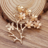 5pcs 52x44mm Hollow Flower Vine Leaf Branch Charms Jewelry DIY
