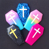 5pcs Coffin Planchette Charms Resin Cabochons DIY Accessory